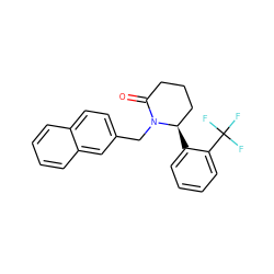 O=C1CCC[C@@H](c2ccccc2C(F)(F)F)N1Cc1ccc2ccccc2c1 ZINC000167780303