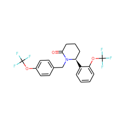 O=C1CCC[C@@H](c2ccccc2OC(F)(F)F)N1Cc1ccc(OC(F)(F)F)cc1 ZINC000167060715