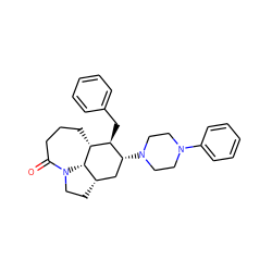 O=C1CCC[C@H]2[C@@H]3[C@@H](CCN13)C[C@@H](N1CCN(c3ccccc3)CC1)[C@@H]2Cc1ccccc1 ZINC000061958553