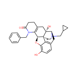 O=C1CCC2=C([C@@H]3Oc4c(O)ccc5c4[C@@]34CCN(CC3CC3)[C@H](C5)[C@]4(O)C2)N1Cc1ccccc1 ZINC000299836437