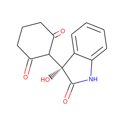 O=C1CCCC(=O)C1[C@]1(O)C(=O)Nc2ccccc21 ZINC000221187945