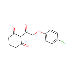 O=C1CCCC(=O)C1C(=O)COc1ccc(Cl)cc1 ZINC001772656280