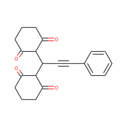 O=C1CCCC(=O)C1C(C#Cc1ccccc1)C1C(=O)CCCC1=O ZINC000100112683