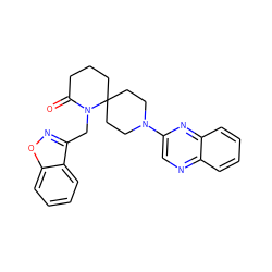 O=C1CCCC2(CCN(c3cnc4ccccc4n3)CC2)N1Cc1noc2ccccc12 ZINC000096173173