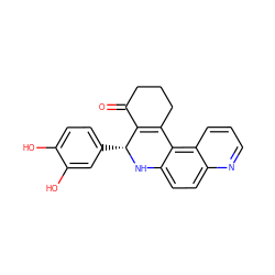 O=C1CCCC2=C1[C@@H](c1ccc(O)c(O)c1)Nc1ccc3ncccc3c12 ZINC000000870010