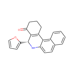 O=C1CCCC2=C1[C@@H](c1ccco1)Nc1ccc3ccccc3c12 ZINC000000128596