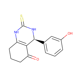 O=C1CCCC2=C1[C@H](c1cccc(O)c1)NC(=S)N2 ZINC000002601603