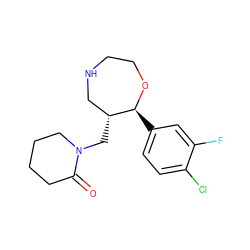 O=C1CCCCN1C[C@@H]1CNCCO[C@H]1c1ccc(Cl)c(F)c1 ZINC000115735536