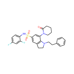 O=C1CCCCN1c1cc(S(=O)(=O)Nc2ccc(F)cc2F)cc2c1N(CCc1ccccc1)CC2 ZINC000473136132