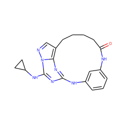 O=C1CCCCc2cnn3c(NC4CC4)nc(nc23)Nc2cccc(c2)N1 ZINC000029129113