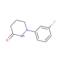 O=C1CCCN(c2cccc(F)c2)N1 ZINC000000180060