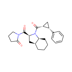 O=C1CCCN1C(=O)[C@@H]1C[C@@H]2CCCC[C@@H]2N1C(=O)[C@@H]1C[C@@H]1c1ccccc1 ZINC000013756503