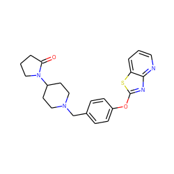 O=C1CCCN1C1CCN(Cc2ccc(Oc3nc4ncccc4s3)cc2)CC1 ZINC000095562606