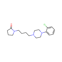 O=C1CCCN1CCCCN1CCN(c2ccccc2Cl)CC1 ZINC000299854165