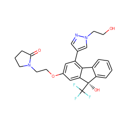 O=C1CCCN1CCOc1cc(-c2cnn(CCO)c2)c2c(c1)[C@](O)(C(F)(F)F)c1ccccc1-2 ZINC000143361135