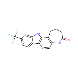 O=C1CCCc2c(ccc3c2[nH]c2cc(C(F)(F)F)ccc23)N1 ZINC000072110437