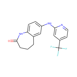 O=C1CCCc2cc(Nc3cc(C(F)(F)F)ccn3)ccc2N1 ZINC000169353132