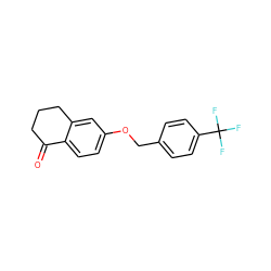 O=C1CCCc2cc(OCc3ccc(C(F)(F)F)cc3)ccc21 ZINC000169349245