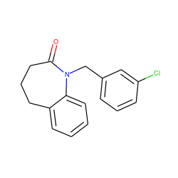 O=C1CCCc2ccccc2N1Cc1cccc(Cl)c1 ZINC000001386967