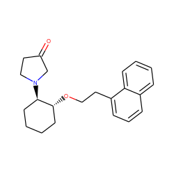 O=C1CCN([C@@H]2CCCC[C@H]2OCCc2cccc3ccccc23)C1 ZINC000003981725