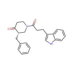 O=C1CCN(C(=O)CCc2c[nH]c3ccccc23)C[C@@H]1Cc1ccccc1 ZINC000027625900