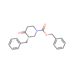 O=C1CCN(C(=O)OCc2ccccc2)C[C@@H]1Cc1ccccc1 ZINC000027626558