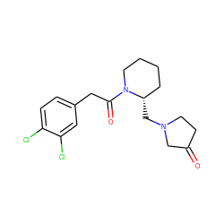 O=C1CCN(C[C@H]2CCCCN2C(=O)Cc2ccc(Cl)c(Cl)c2)C1 ZINC000003795705