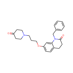 O=C1CCN(CCCOc2ccc3c(c2)N(Cc2ccccc2)C(=O)CC3)CC1 ZINC000169308747