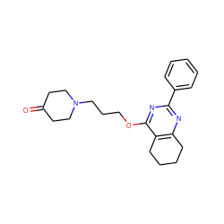 O=C1CCN(CCCOc2nc(-c3ccccc3)nc3c2CCCC3)CC1 ZINC000653724614