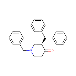 O=C1CCN(Cc2ccccc2)C[C@H]1C(c1ccccc1)c1ccccc1 ZINC000072105510