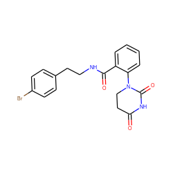 O=C1CCN(c2ccccc2C(=O)NCCc2ccc(Br)cc2)C(=O)N1 ZINC000473115328