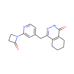 O=C1CCN1c1cc(Cc2n[nH]c(=O)c3c2CCCC3)ccn1 ZINC000168549662