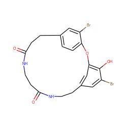 O=C1CCNC(=O)CCc2ccc(c(Br)c2)Oc2cc(cc(Br)c2O)CCN1 ZINC000034799842