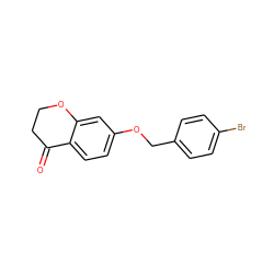 O=C1CCOc2cc(OCc3ccc(Br)cc3)ccc21 ZINC000653808128