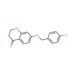 O=C1CCOc2cc(OCc3ccc(Cl)cc3)ccc21 ZINC000653808001