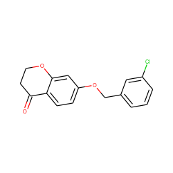 O=C1CCOc2cc(OCc3cccc(Cl)c3)ccc21 ZINC000066078516