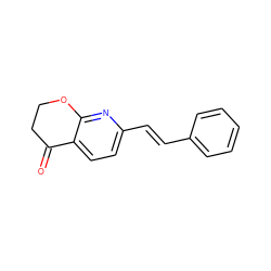 O=C1CCOc2nc(/C=C/c3ccccc3)ccc21 ZINC000066112210