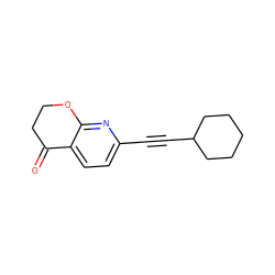 O=C1CCOc2nc(C#CC3CCCCC3)ccc21 ZINC000066112209