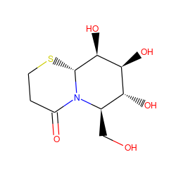 O=C1CCS[C@@H]2[C@@H](O)[C@@H](O)[C@H](O)[C@@H](CO)N12 ZINC000299839455