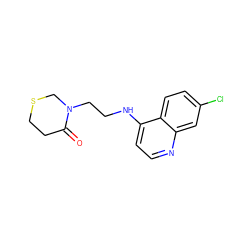 O=C1CCSCN1CCNc1ccnc2cc(Cl)ccc12 ZINC000035091111