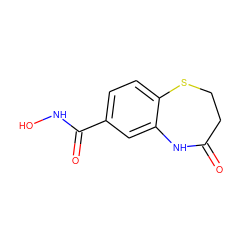 O=C1CCSc2ccc(C(=O)NO)cc2N1 ZINC000012583835