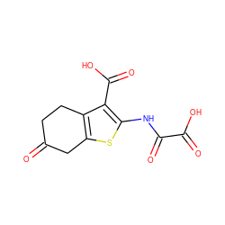 O=C1CCc2c(sc(NC(=O)C(=O)O)c2C(=O)O)C1 ZINC000013491472