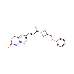 O=C1CCc2cc(/C=C/C(=O)N3CC(COc4ccccc4)C3)cnc2N1 ZINC000299826242