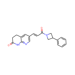 O=C1CCc2cc(/C=C/C(=O)N3CC(c4ccccc4)C3)cnc2N1 ZINC000299834432