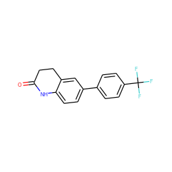 O=C1CCc2cc(-c3ccc(C(F)(F)F)cc3)ccc2N1 ZINC000058582132