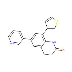 O=C1CCc2cc(-c3cccnc3)cc(-c3ccsc3)c2N1 ZINC000095557116