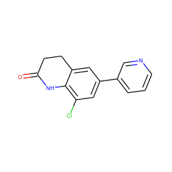 O=C1CCc2cc(-c3cccnc3)cc(Cl)c2N1 ZINC000040380405