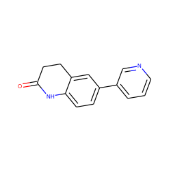 O=C1CCc2cc(-c3cccnc3)ccc2N1 ZINC000013450004