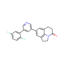 O=C1CCc2cc(-c3cncc(-c4cc(F)ccc4F)c3)cc3c2N1CC3 ZINC000071329098