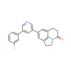 O=C1CCc2cc(-c3cncc(-c4cccc(F)c4)c3)cc3c2N1CC3 ZINC000071316212